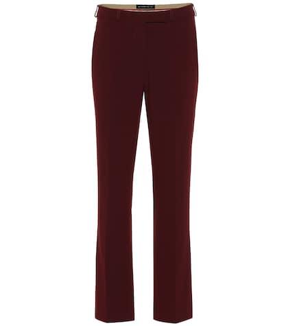 Etro Mid-rise Straight Crêpe Pants