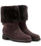 Loro Piana Abigail Suede Boots With Fur