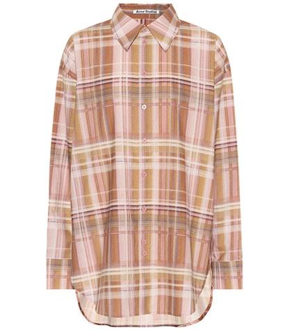 Acne Studios Oversized Plaid Cotton Shirt