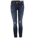 Rag & Bone Capri Cropped Distressed Skinny Jeans