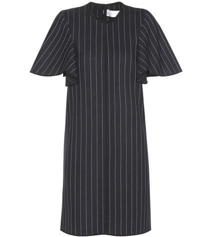 Frame Pinstriped Wool Dress