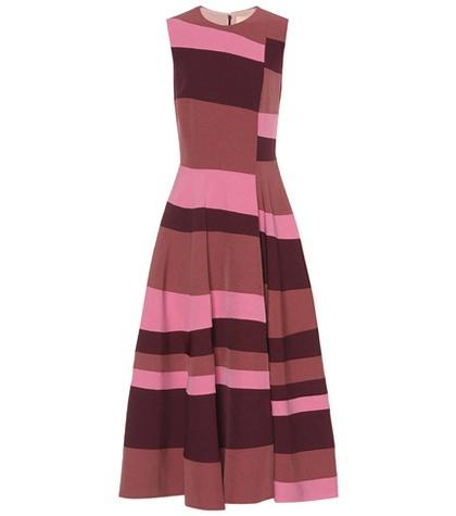 Anna Kosturova Tatum Striped Midi Dress
