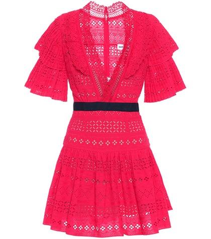 Self-portrait Cotton Mini-dress