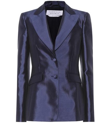 Gabriela Hearst Serge Silk And Wool Blazer