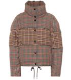 Moncler Checked Wool-blend Down Jacket