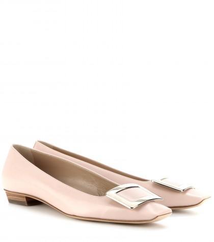 Roger Vivier Belle Vivier Leather Ballerinas