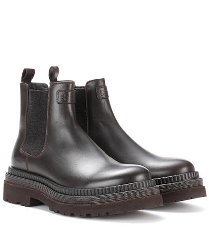 Valentino Leather Chelsea Boots