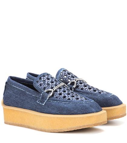 Chlo Denim Platform Loafers