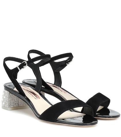 Sophia Webster Amber Embellished Suede Sandals