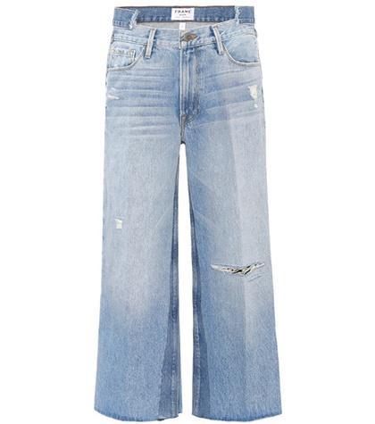 Frame Cropped Wide-leg Jeans
