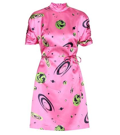 Miu Miu Printed Silk-satin Dress