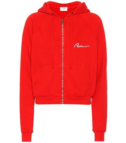 Re/done Embroidered Cotton Hoodie