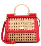 Dolce & Gabbana Medium Sicily Wicker Shoulder Bag