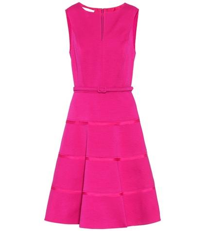 Oscar De La Renta Wool Blend Sleeveless Dress