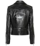 Saint Laurent Bird Printed Leather Jacket