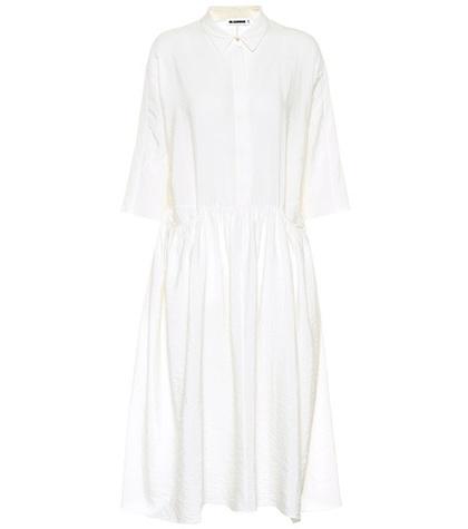 Jil Sander Silk-blend Midi Dress