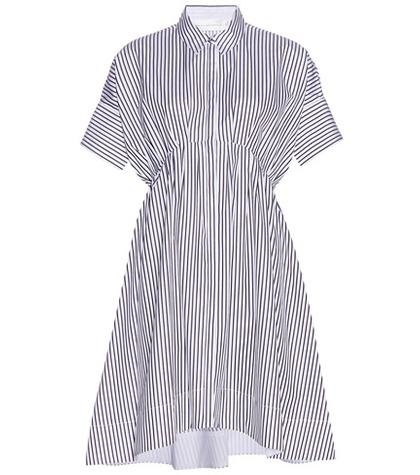 Victoria Victoria Beckham Striped Cotton Shirt Dress
