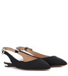 Aquazzura Embellished Slingback Flats
