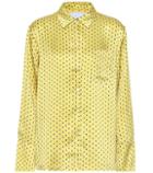 Asceno Printed Silk Pajama Shirt