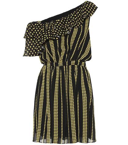 Saint Laurent Star-printed Crêpe Minidress