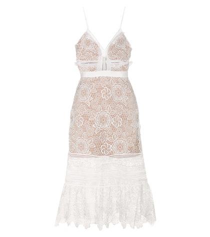 Self-portrait Floral Blush Midi Dress