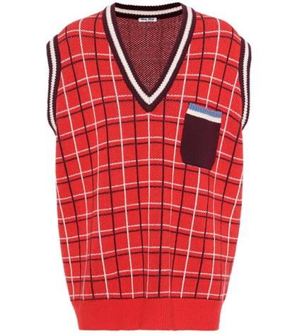 Miu Miu Oversized Wool Sweater Vest