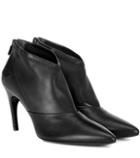 Roger Vivier Choc Real V Leather Ankle Boots