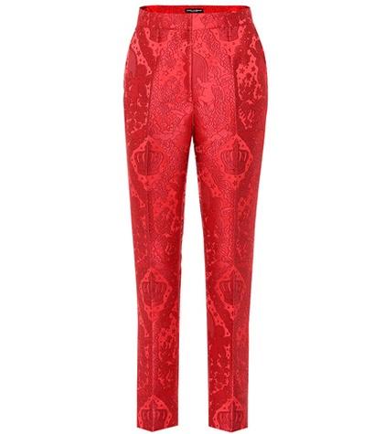 Dolce & Gabbana Cropped Jacquard Pants