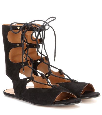 Proenza Schouler Foster Lace-up Suede Gladiator Sandals