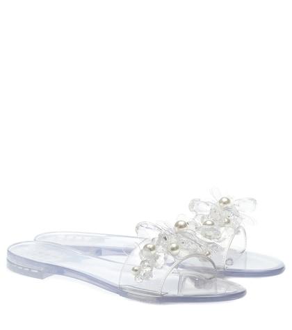 Simone Rocha Embellished Rubber Slides
