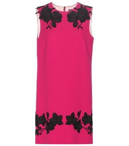 Dolce & Gabbana Wool Crêpe Dress With Appliqué