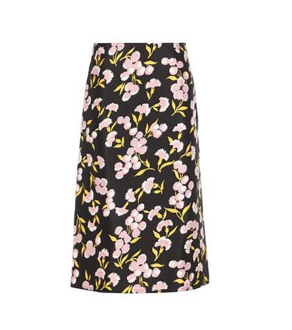 Valentino Printed Cotton And Silk Skirt
