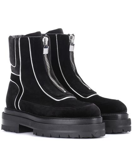 Coach Machina Velvet Ankle Boots
