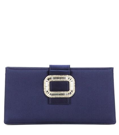Loewe Pilgrim Embellished Satin Clutch