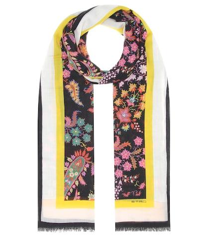 Malone Souliers By Roy Luwolt Floral-printed Cashmere Scarf