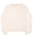 Oscar De La Renta Ruffled Cotton-blend Sweater