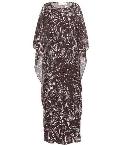 Ancient Greek Sandals Printed Silk Georgette Dress
