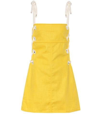 Staud Raft Linen-blend Dress