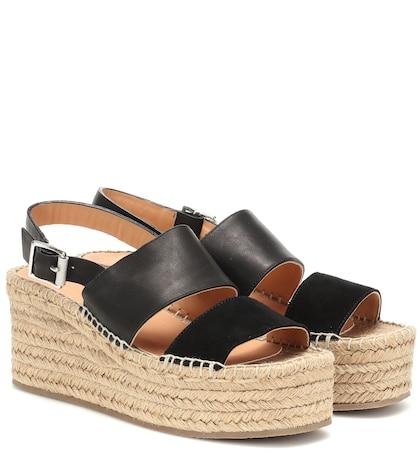 Rag & Bone Edie Leather Wedge Espadrilles