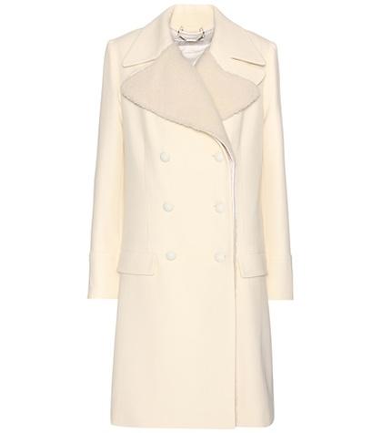 Rag & Bone Wool Crêpe Coat With Optional Shearling Vest