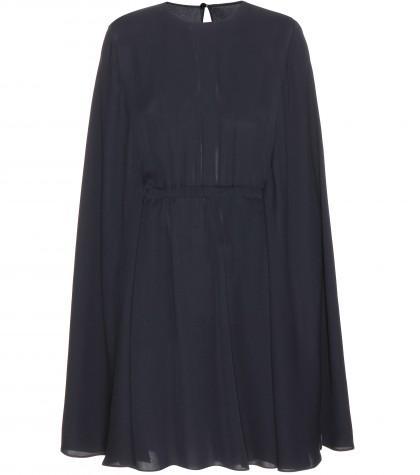 Valentino Silk Cape Dress