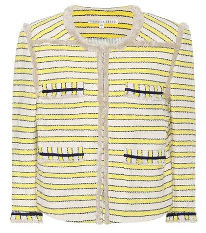 Jimmy Choo Talie Striped Tweed Jacket