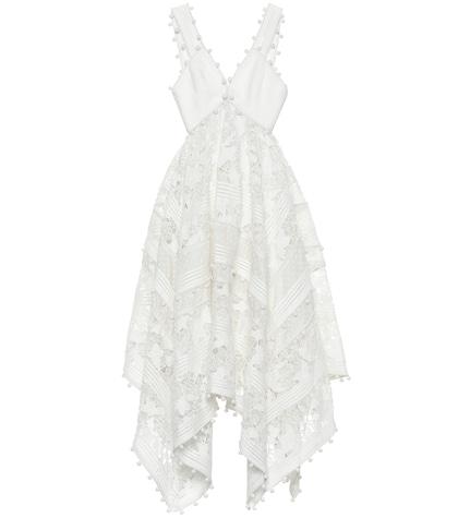Zimmermann Corsage Cotton And Silk Lace Dress