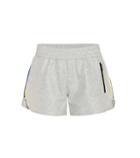 P.e Nation Five On Three Striped Coated Cotton Shorts
