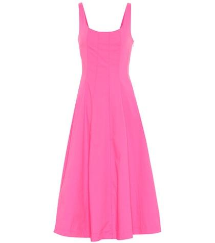 Staud Wells Poplin Midi Dress
