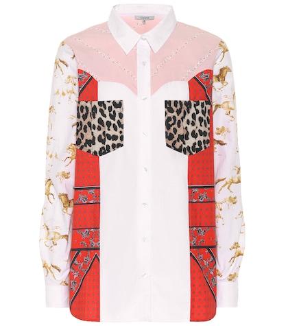Ganni Patchworked Cotton Poplin Shirt