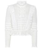 Helmut Lang Helm Layered Frill Cotton Top