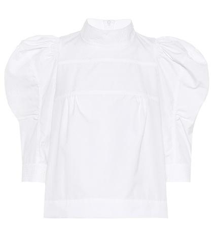 Chlo Puff-shoulder Cotton Blouse