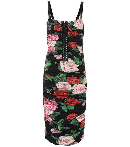 Dolce & Gabbana Floral Stretch-silk Dress