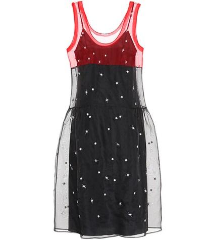 Miu Miu Embellished Silk Organza Dress